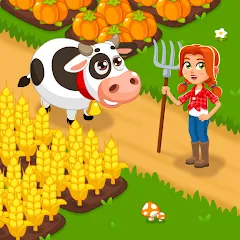 Скачать взломанную Idle Farm Game Offline Clicker  [МОД Много денег]