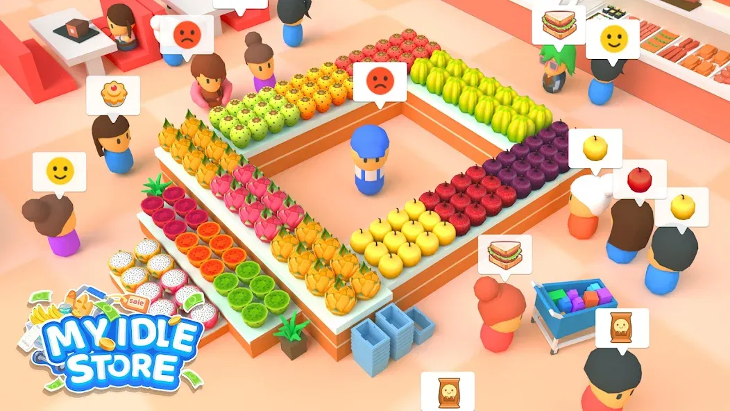 My Idle Supermarket Simulator (Мой Айдл Стор) [МОД Много монет] Screenshot 1