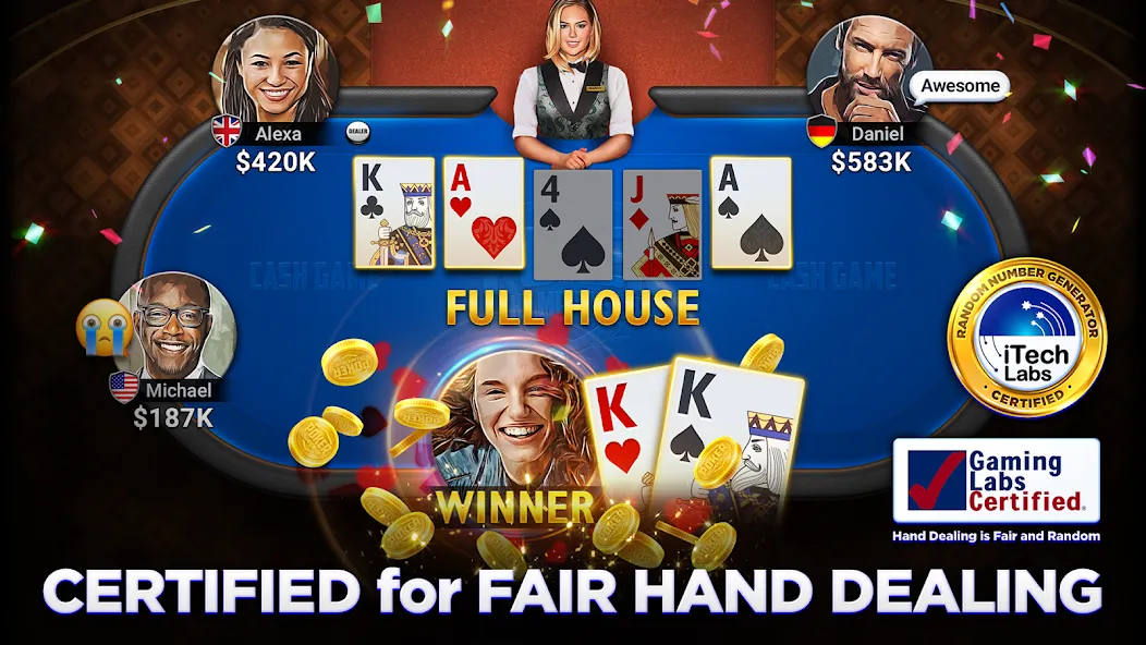 Poker Championship - Holdem (Покер Чемпионат) [МОД Много денег] Screenshot 1