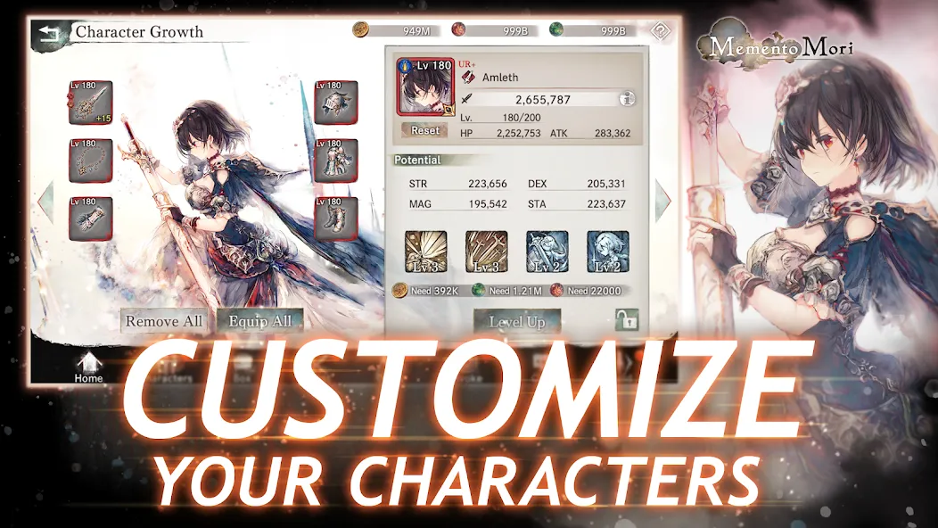 MementoMori: AFKRPG (Мементо Мори) [МОД Много денег] Screenshot 4