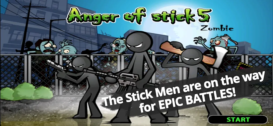 Anger of stick 5 : zombie (Ангер оф стик 5) [МОД Меню] Screenshot 1