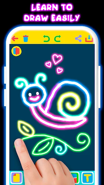 Drawing For Kids - Glow Draw [МОД Бесконечные деньги] Screenshot 3