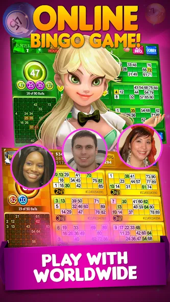Bingo 90 Live : Vegas Slots (Бинго 90 Лайв) [МОД Много денег] Screenshot 2