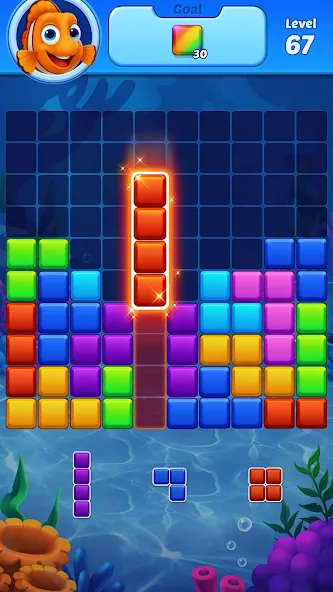Block Puzzle Ocean [МОД Бесконечные деньги] Screenshot 4