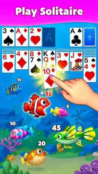 Solitaire Fish [МОД Unlimited Money] Screenshot 1