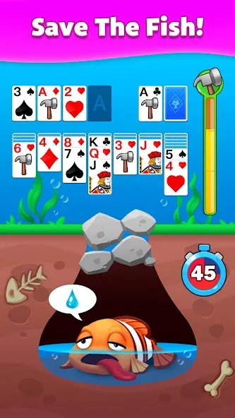 Solitaire Fish [МОД Unlimited Money] Screenshot 2