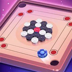 Скачать взлом Carrom Lure - Disc pool game (Карром Лур)  [МОД Много монет]