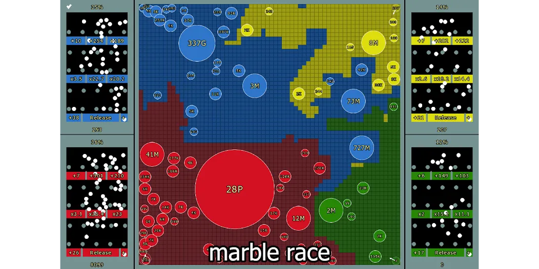 Marble Race and Territory War (Марбл Рейс и Территориальная Война) [МОД Menu] Screenshot 1