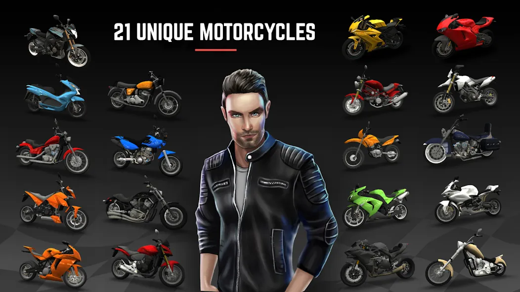 Racing Fever: Moto (Рейсинг Фивер) [МОД Все открыто] Screenshot 2
