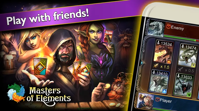 Masters of Elements－Online CCG [МОД Бесконечные деньги] Screenshot 4