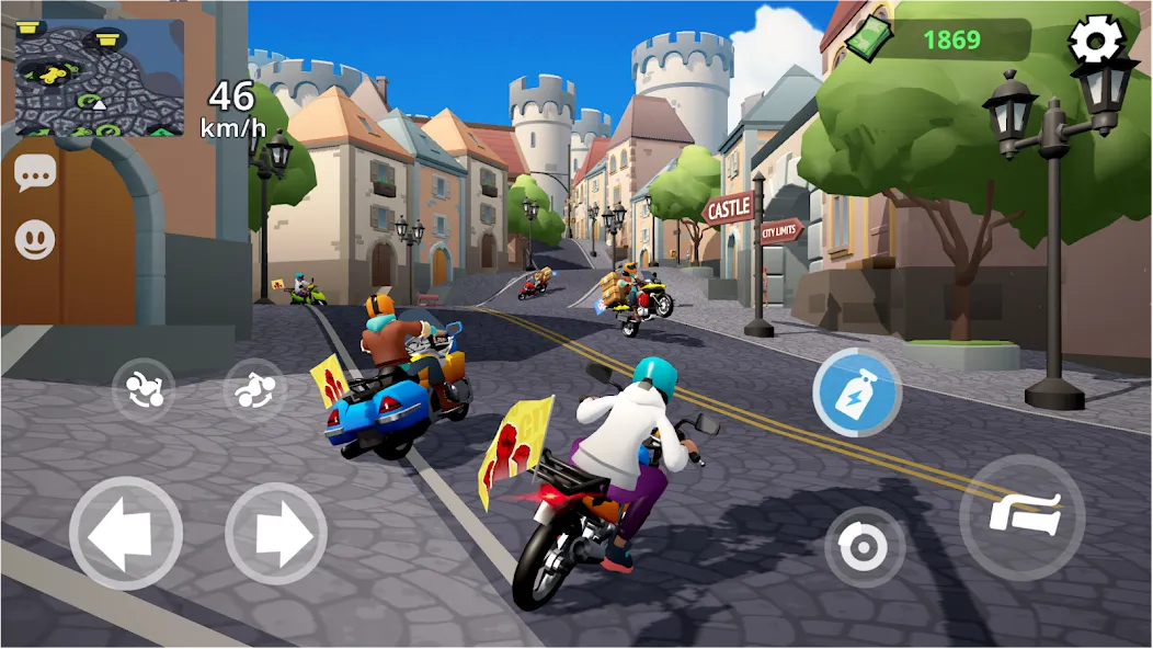 Moto City: Mad Bike Delivery (Мото Сити) [МОД Бесконечные деньги] Screenshot 1