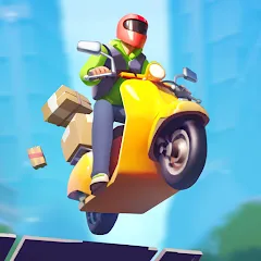 Скачать взломанную Moto City: Mad Bike Delivery (Мото Сити)  [МОД Бесконечные деньги]