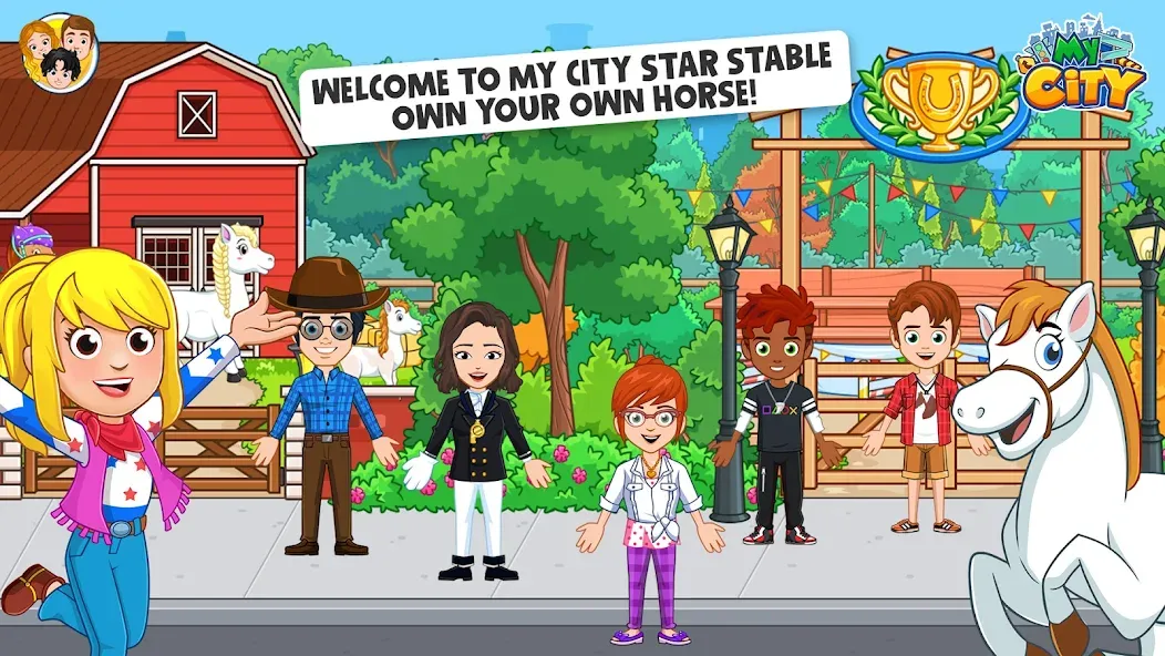My City: Star Horse Stable (Мой город) [МОД Unlimited Money] Screenshot 1