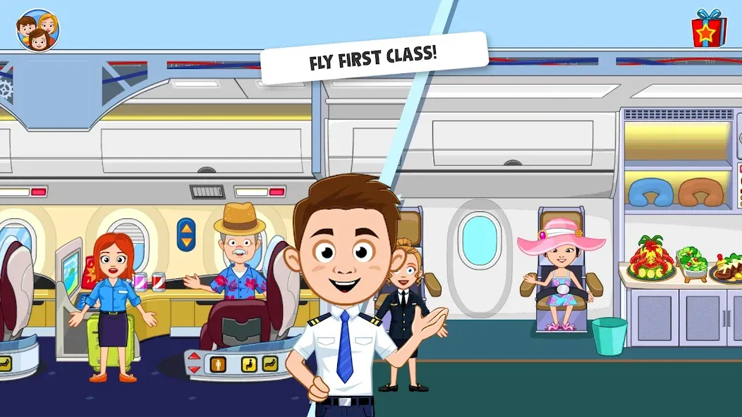 My Town Airport games for kids (Май Таун) [МОД Много денег] Screenshot 2