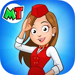 Скачать взлом My Town Airport games for kids (Май Таун)  [МОД Много денег]