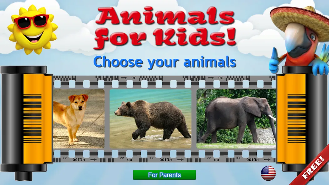 Animals for Kids [МОД Много монет] Screenshot 1