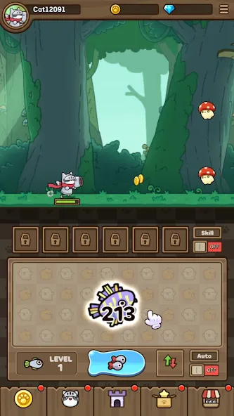 Cat Hero : Idle RPG (Кэт Хиро) [МОД Много денег] Screenshot 1