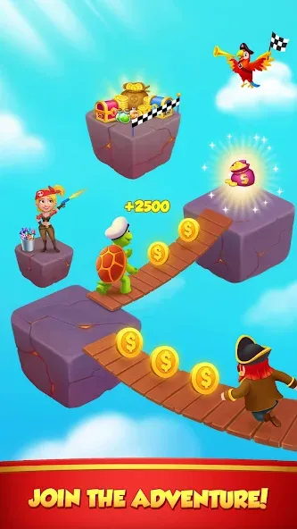Coin Rush - Pirate GO! (Коин Раш) [МОД Все открыто] Screenshot 2