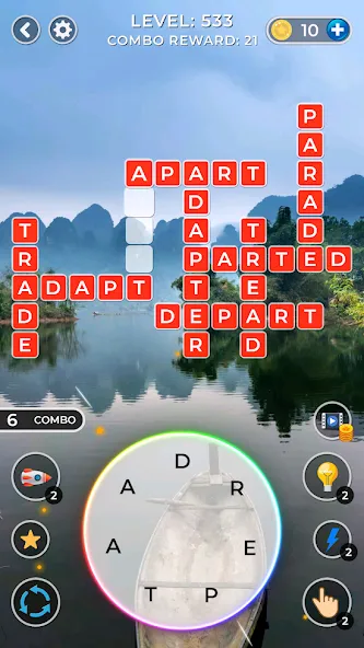 WOW4:Word Connect Offline Word (ВАУ 4) [МОД Бесконечные монеты] Screenshot 4
