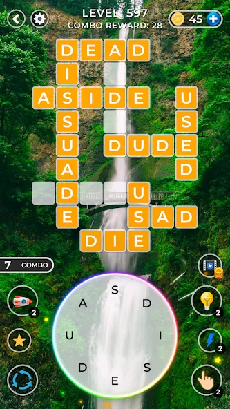 WOW4:Word Connect Offline Word (ВАУ 4) [МОД Бесконечные монеты] Screenshot 5
