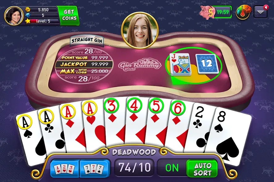 Gin Rummy Plus: Fun Card Game (Джин Рамми Плюс) [МОД Unlimited Money] Screenshot 1