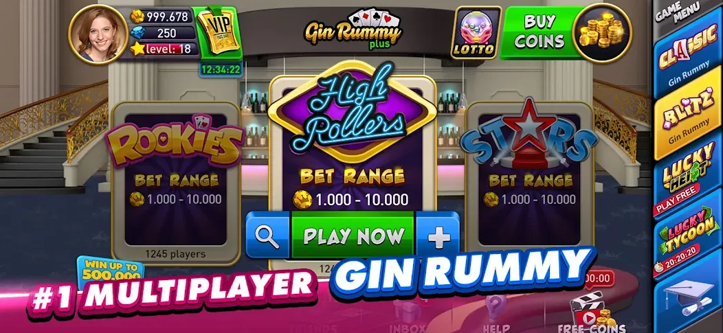Gin Rummy Plus: Fun Card Game (Джин Рамми Плюс) [МОД Unlimited Money] Screenshot 2