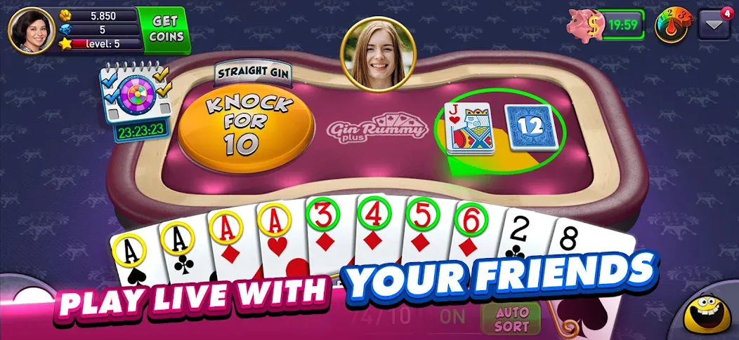 Gin Rummy Plus: Fun Card Game (Джин Рамми Плюс) [МОД Unlimited Money] Screenshot 3