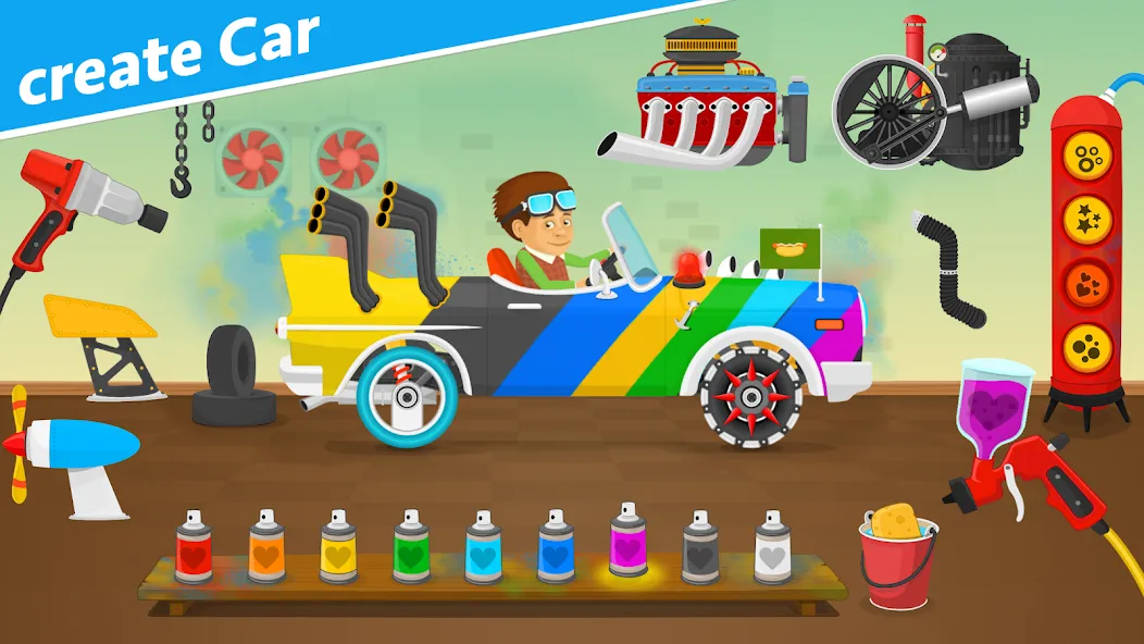 Racing car games for kids 2-5 [МОД Меню] Screenshot 2
