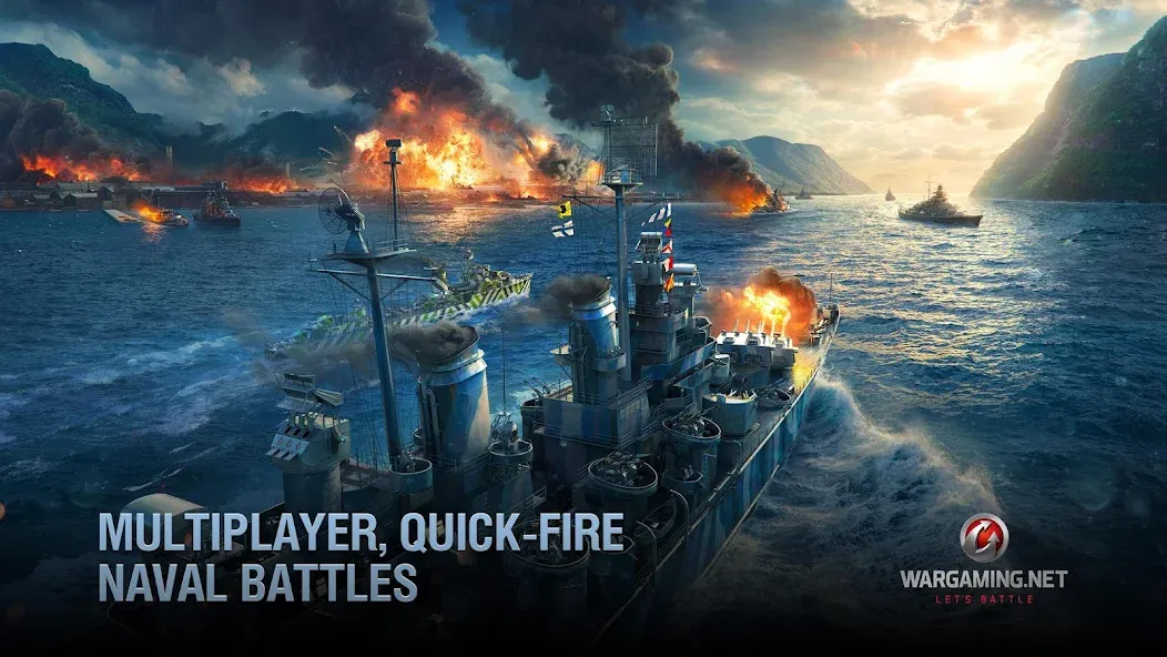 World of Warships Blitz War (Ворлд оф Варшипс Блиц Вар) [МОД Бесконечные деньги] Screenshot 4