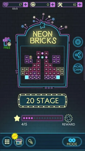 Neon bricks [МОД Unlimited Money] Screenshot 1