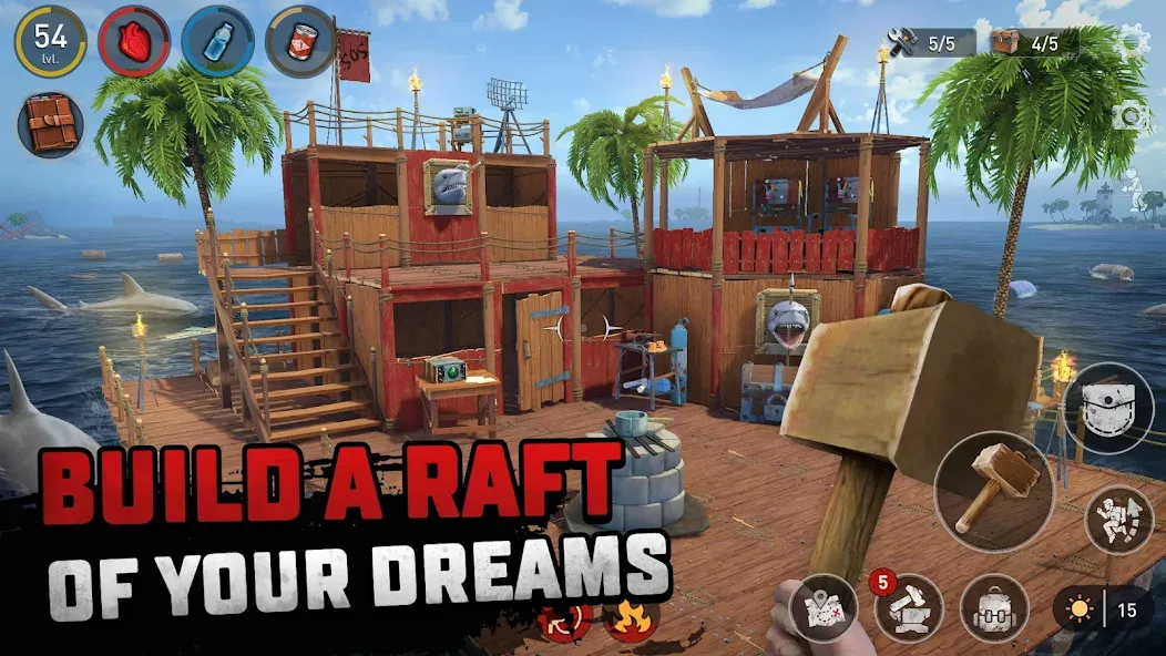 Raft® Survival - Ocean Nomad (Рафт) [МОД Menu] Screenshot 5