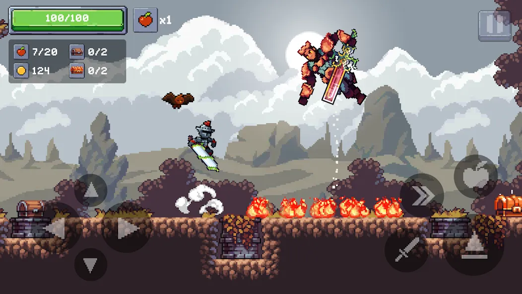 Apple Knight 2: Action Game (Эппл Найт) [МОД Бесконечные монеты] Screenshot 1