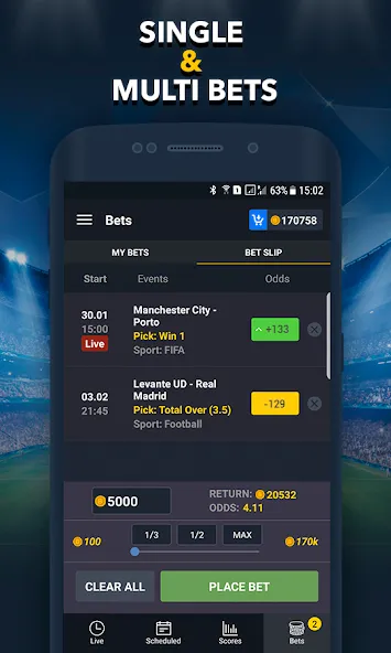 Sports Betting Game - BETUP [МОД Menu] Screenshot 5