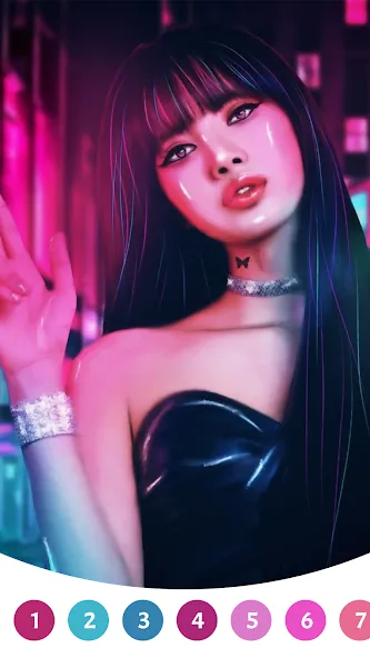 BlackPink Paint by Number (БлэкПинк Раскраска по номерам) [МОД Много монет] Screenshot 5