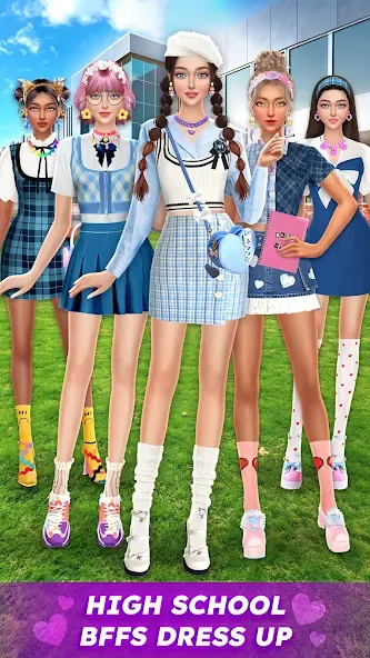 College Dress Up for Girls (Капель Макеовер) [МОД Menu] Screenshot 1