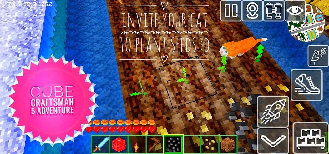 Cube Craftsman 5 Adventure (КубКрафт Приключение) [МОД Бесконечные монеты] Screenshot 5