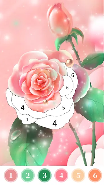 Rose Coloring Book Color Games [МОД Много денег] Screenshot 1