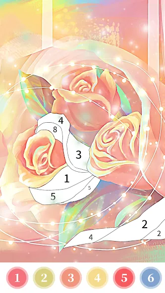 Rose Coloring Book Color Games [МОД Много денег] Screenshot 2
