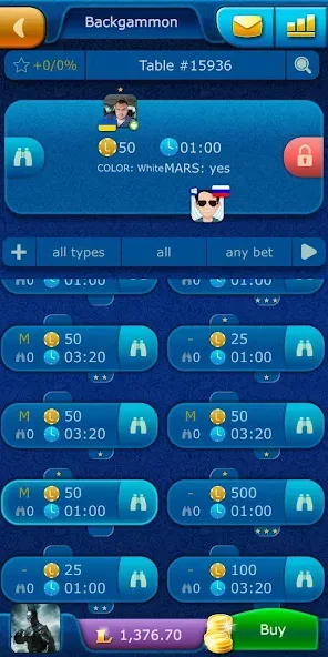 Backgammon LiveGames online [МОД Меню] Screenshot 4