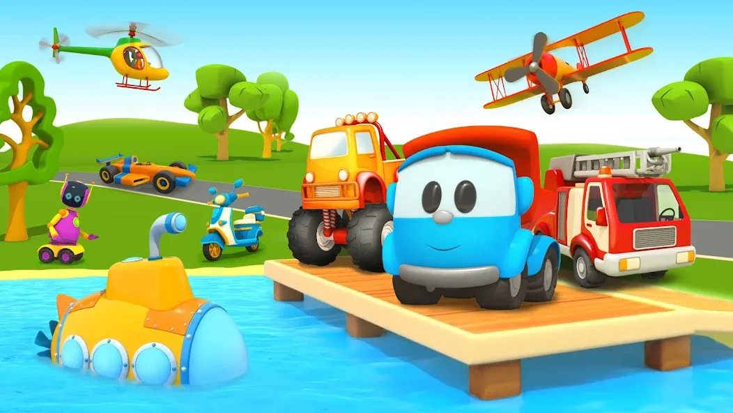 Leo 2: Puzzles & Cars for Kids [МОД Бесконечные деньги] Screenshot 1