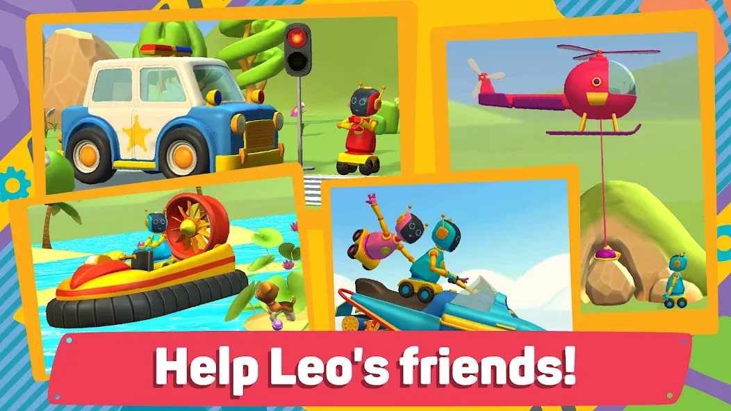 Leo 2: Puzzles & Cars for Kids [МОД Бесконечные деньги] Screenshot 2