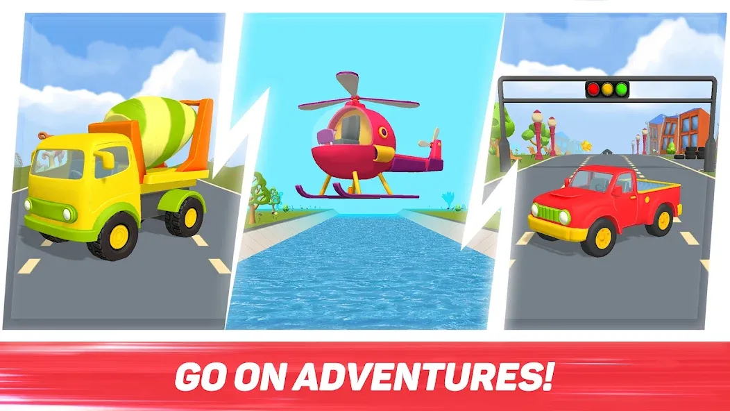 Leo Runner: car games for kids [МОД Много монет] Screenshot 4