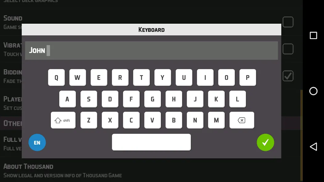 Thousand Card Game (1000) (одна тысяча) [МОД Меню] Screenshot 5