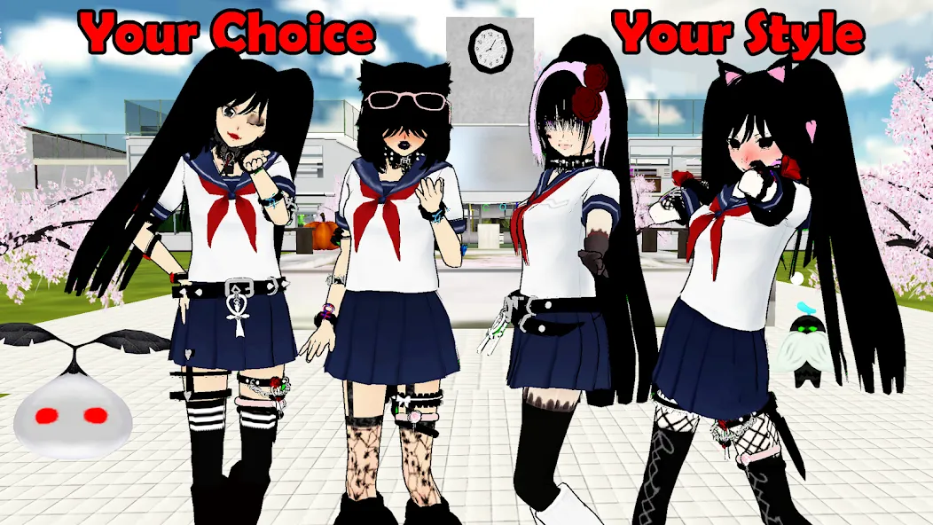 SchoolGirl AI 3D Anime Sandbox (Школьница 3D аниме песочница) [МОД Много монет] Screenshot 1
