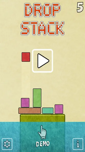 Drop Stack Block Stacking Game (Дроп Стэк блочная игра с укладкой блоков) [МОД Unlocked] Screenshot 1