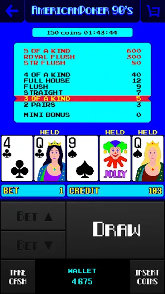American Poker 90's Casino [МОД Много монет] Screenshot 2