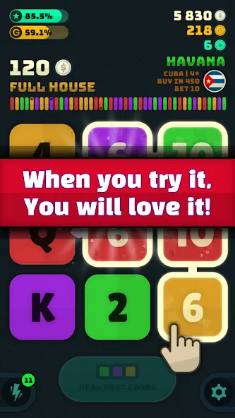 Merge Poker (Мердж Покер) [МОД Бесконечные монеты] Screenshot 2