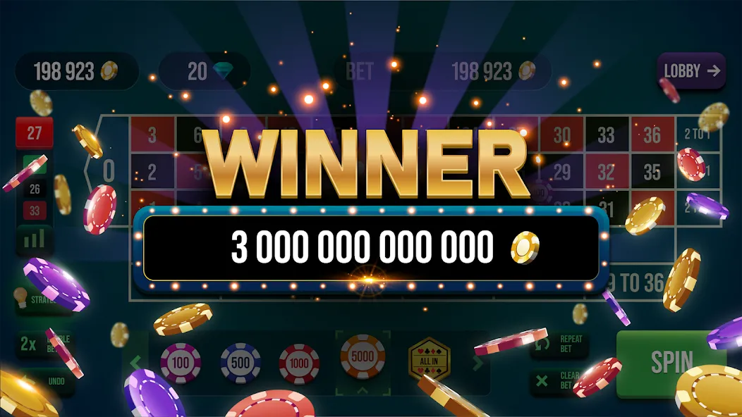 Roulette All Star: Casino Game (Рулетка Олл Стар) [МОД Mega Pack] Screenshot 5