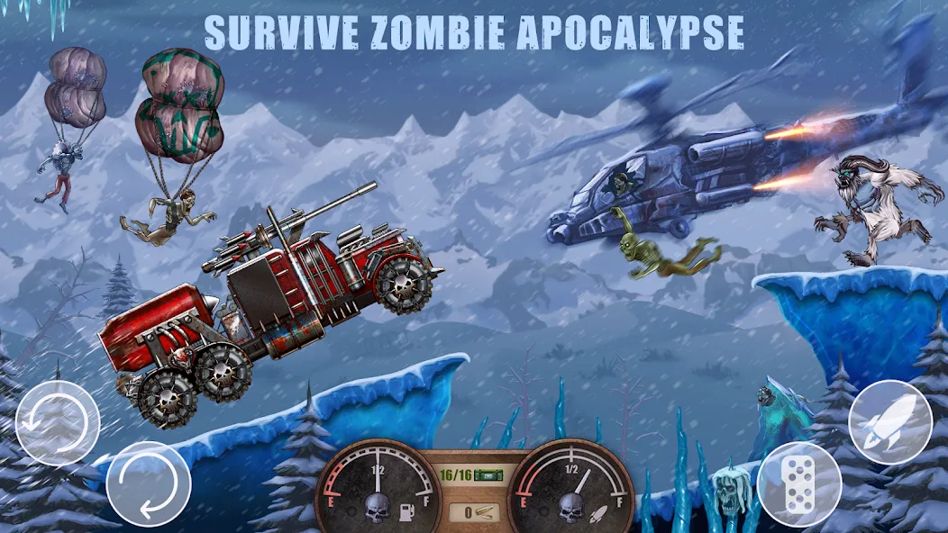 Zombie Hill Racing: Earn Climb (Зомби Хилл Рейсинг) [МОД Menu] Screenshot 2