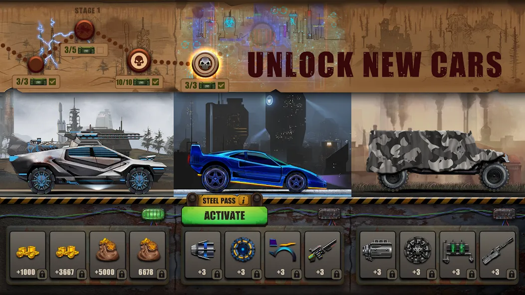 Zombie Hill Racing: Earn Climb (Зомби Хилл Рейсинг) [МОД Menu] Screenshot 5